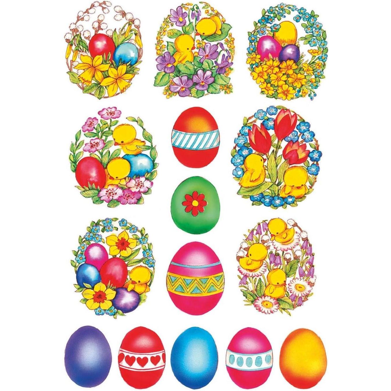 Thumbnail - Herma, Osterdeko, Osteretikett DECOR Blumen und Küken 3 Blatt/Packg., 45 Etik./Packg. (1 x, 84 x 120 mm)
