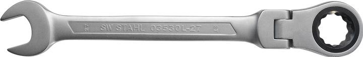 Image du produit SW-Stahl 03530L-27 Clé à cliquet à fourche 27 mm I Clé polygonale articulée I 72 dents I Clé plate (27 mm)