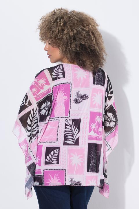 Produktbild Ulla Popken Mesh-Bluse, doppellagig, Oversized, Rundhals, Halbarm (58)