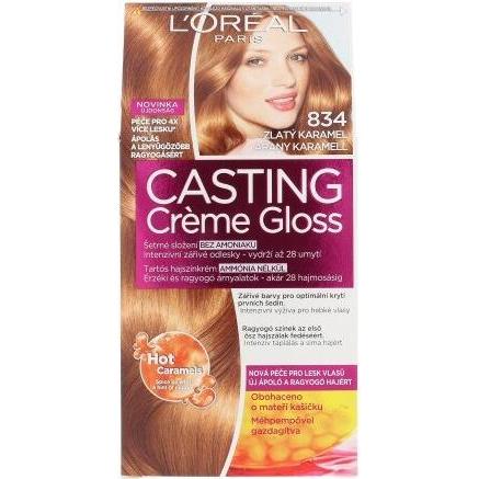 L'oréal Paris Donna Tinta Per Capelli, Crème Gloss Casting (834 Caramello Caldo)