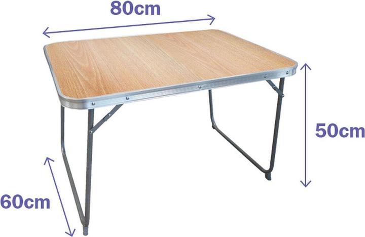 Produktbild Marbueno Klappbarer Tisch Stahl D16 Sortiert Camping und Strand 80X60X50 cm 10028