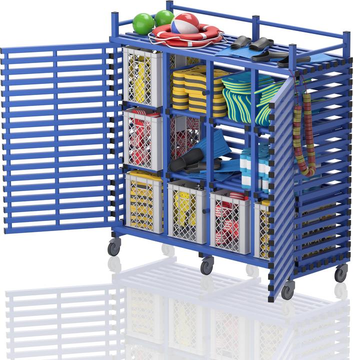 Actual product image Sport-Thieme Plastic shelf trolley 12 compartments