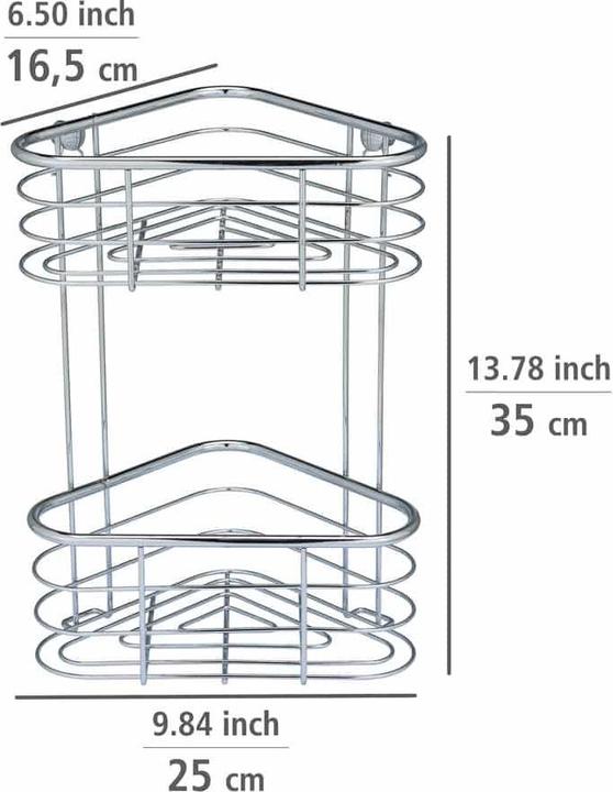 Produktbild Wenko Eckregal 2 Etagen Trestina (25 x 16.50 x 35 cm)