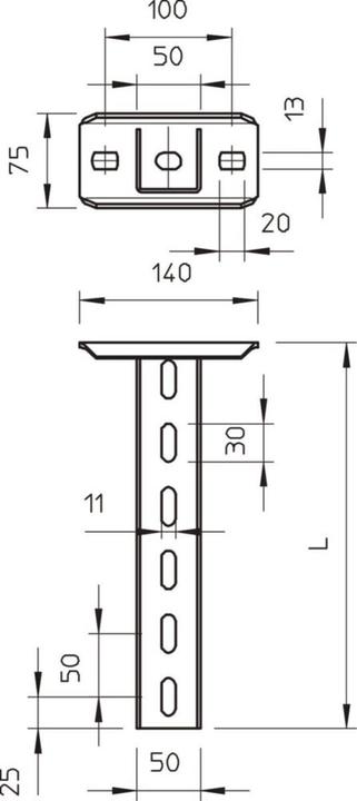 Actual product image OBO Bettermann US 5 K 50 FT hanging handle ** w.welded head plate 6341551