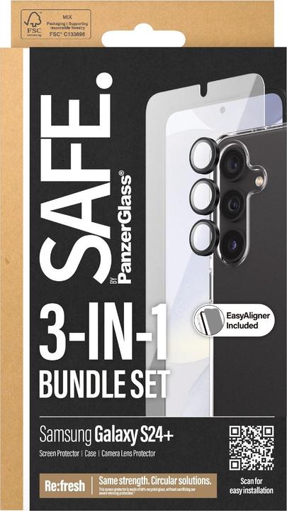 Productafbeelding Safe Rand tot rand glas + behuizing (1 Stuk, Samsung Galaxy S24+)