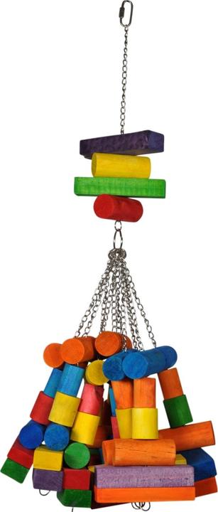 Actual product image Vadigran Bird Toy wood big cubes multi colour 76cm