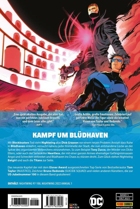 Actual product image Panini Nightwing (German, Bruno Redondo, C. S. Pacat, Daniele Di Nicuolo, Eddy Barrows, Eduardo Pansica, Geraldo Borges, Inaki Miranda, Javier Fernandez, Jay Kristoff, Mikel Janín, Rick Leonardi, Scott McDaniel, Tom Taylor, 2023)