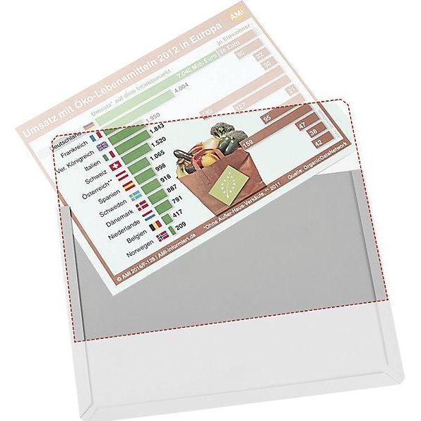 Eichner, Busta portadocumenti, Sichttaschen Magnetisch DIN A4 transparent glatt, 10 St. (A4, 10x)