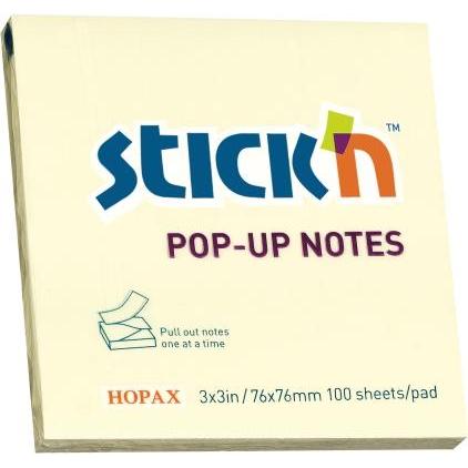 B.N.T., Heft + Block, Z-notes Stick'N gul 76x76mm 100blade - (12 stk.) (76 x 76 mm)
