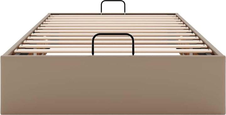 Actual product image VidaXL Ottoman bed without mattress white 140x200 cm faux leather (140 x 200)