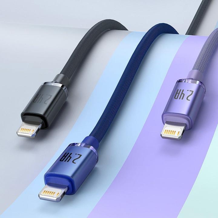 Produktbild Baseus Crystal Shine Series Fast Charging Data Cable USB to iP 2.4A 1.2m Blue (1.20 m)
