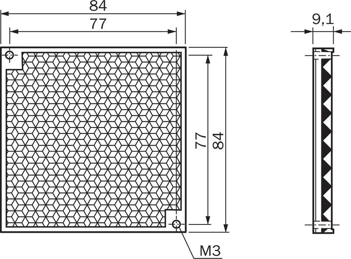 Actual product image Sick PL80A square reflector,84x84mm