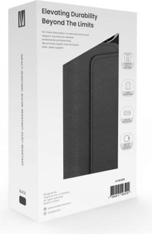 Image du produit Levelo Etui en cuir - IQOS Iluma 2023 Avec compartiment pour cigarillos Terra - Noir (1 x)