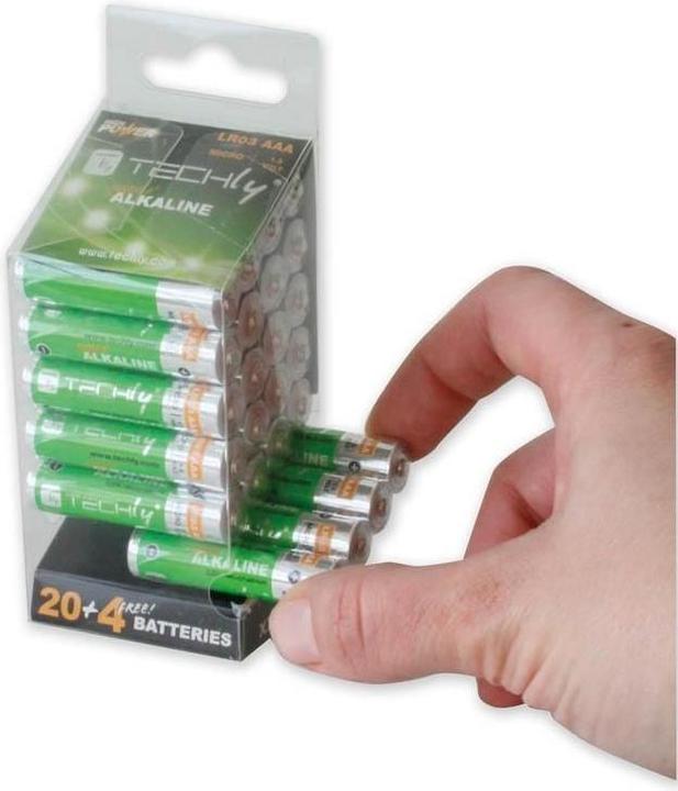 Actual product image Techly LR03 AAA 1.5V Disposable Battery Alkaline (24 pcs., AAA)
