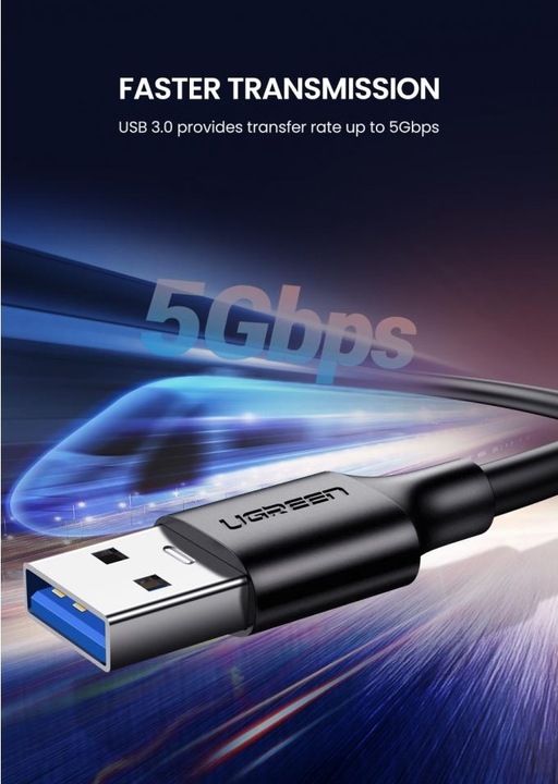 Produktbild Ugreen USB-C zu USB-A 3.0 3A Datenkabel (1 m, USB 3.0)