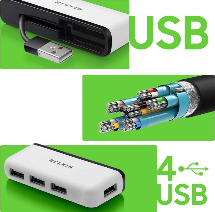 Immagine prodotto Belkin hub di viaggio (USB-A, 4 porte)
