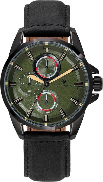 Immagine prodotto Orphelia Eddington Mens MultiDial Watch with Leather Bracelet (44 mm)