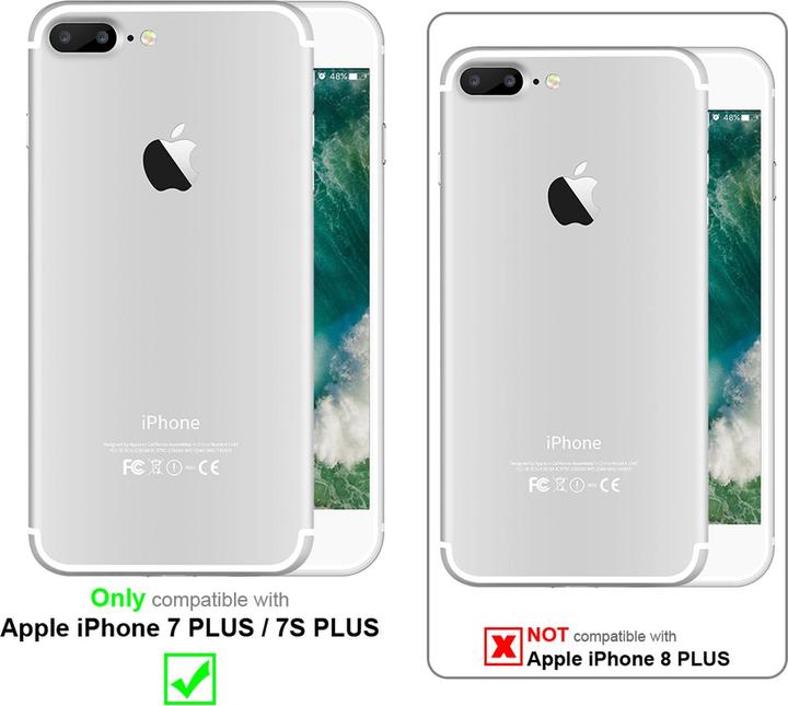 Actual product image Cadorabo TPU Ultra Slim carbon stainless steel Combi Cover (Apple iPhone 7 Plus, Apple iPhone 7s Plus)