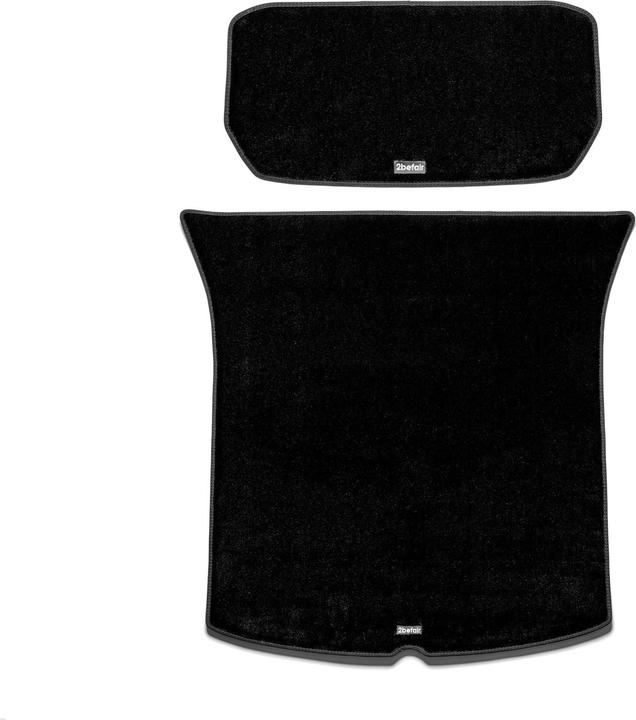 2befair Teppichmatten Set Kofferraum für das Tesla Model Y (1 Set à 2 Fussmatten)