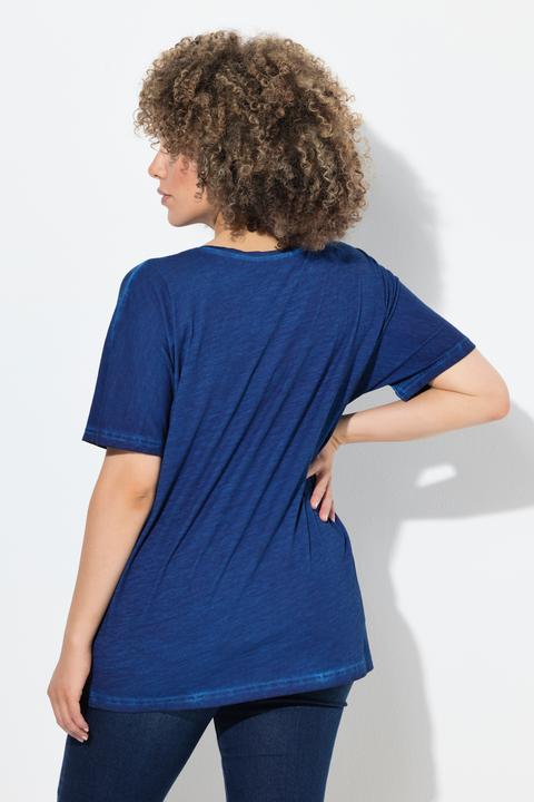 Produktbild Ulla Popken T-Shirt, Schriftmotiv, Oversized, Rundhals, Halbarm (62)
