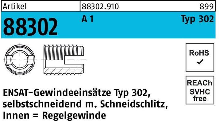 Produktbild Ensat Gewindeeinsatz R 88302 Typ 302 M 5 x 10 A 1