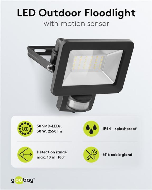Actual product image Goobay Outdoor spotlight (2550 lm)