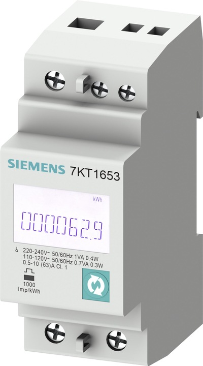 Immagine prodotto Siemens PAC1600: 1 phasig 63A, Modbus, MID