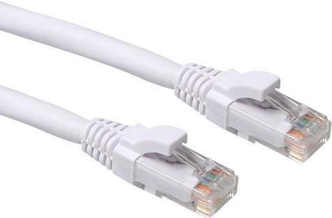 Actual product image White 3.00 meter U/UTP CAT6A patch cable snagless with RJ45 connectors (U/UTP, CAT5e, 3 m)