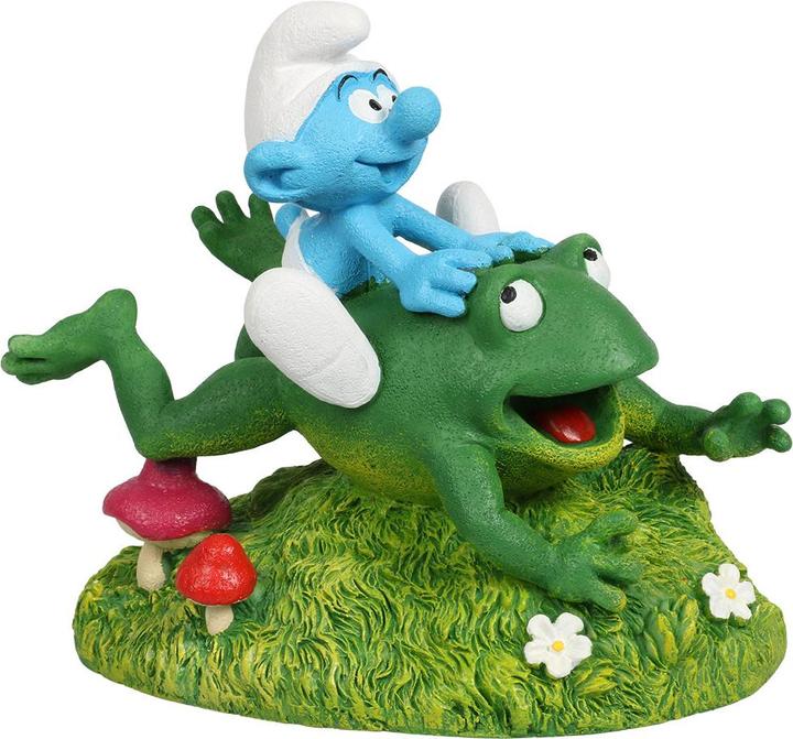 Europet AQUA DELLA Ozdoba Smerf Z Żabą 13x8,2x11,4 (Embellishment, Comic figure)