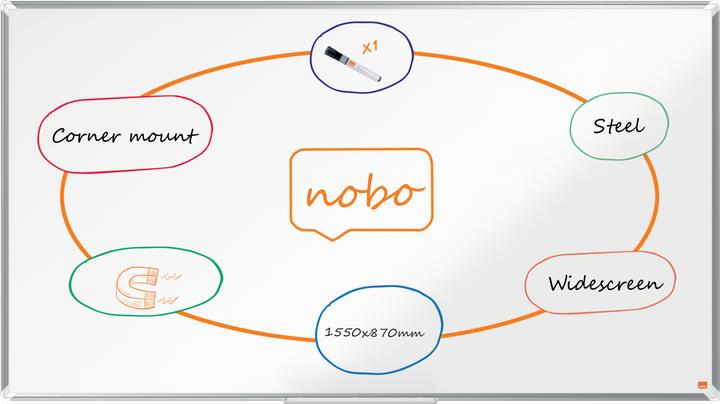 Image du produit Nobo Tableau blanc Widescreen Premium Plus acier Nano Clean (155 x 87 cm)