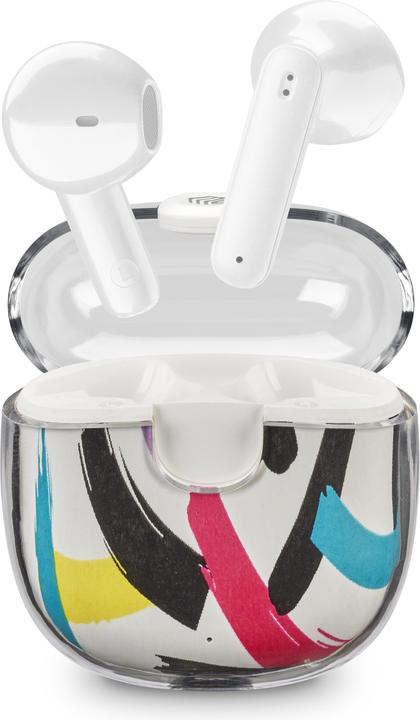 Produktbild Music Sound Drip Bluetooth-Kapselkopfhörer mit transparentem Gehäuse und originellen Mustern (Keine Geräuschunterdrückung, 19 h, Kabellos)
