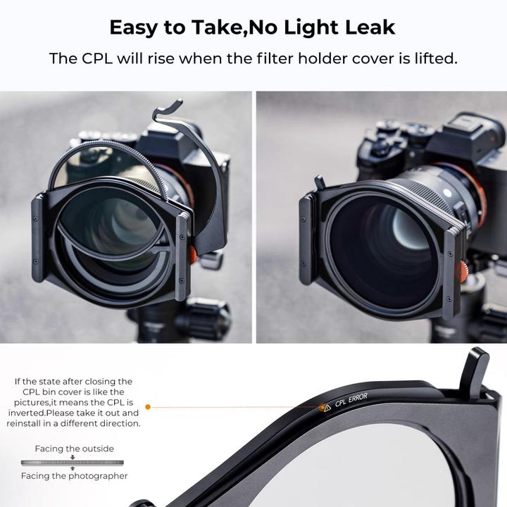 Produktbild K&F Concept Concept Filterkit Square X-Pro: Houder CPL ND1000 (ND- / Graufilter, 100 mm)