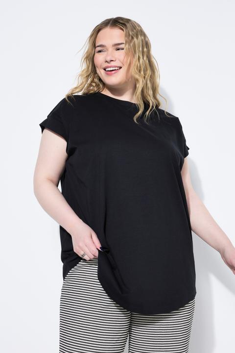 Actual product image Studio Untold Cap Sleeve Rounded Hem Tunic Tee (46, 48)