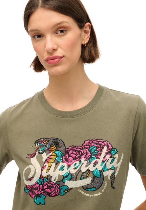 Produktbild Superdry lässiges t-shirt, daen tattoo script (M)