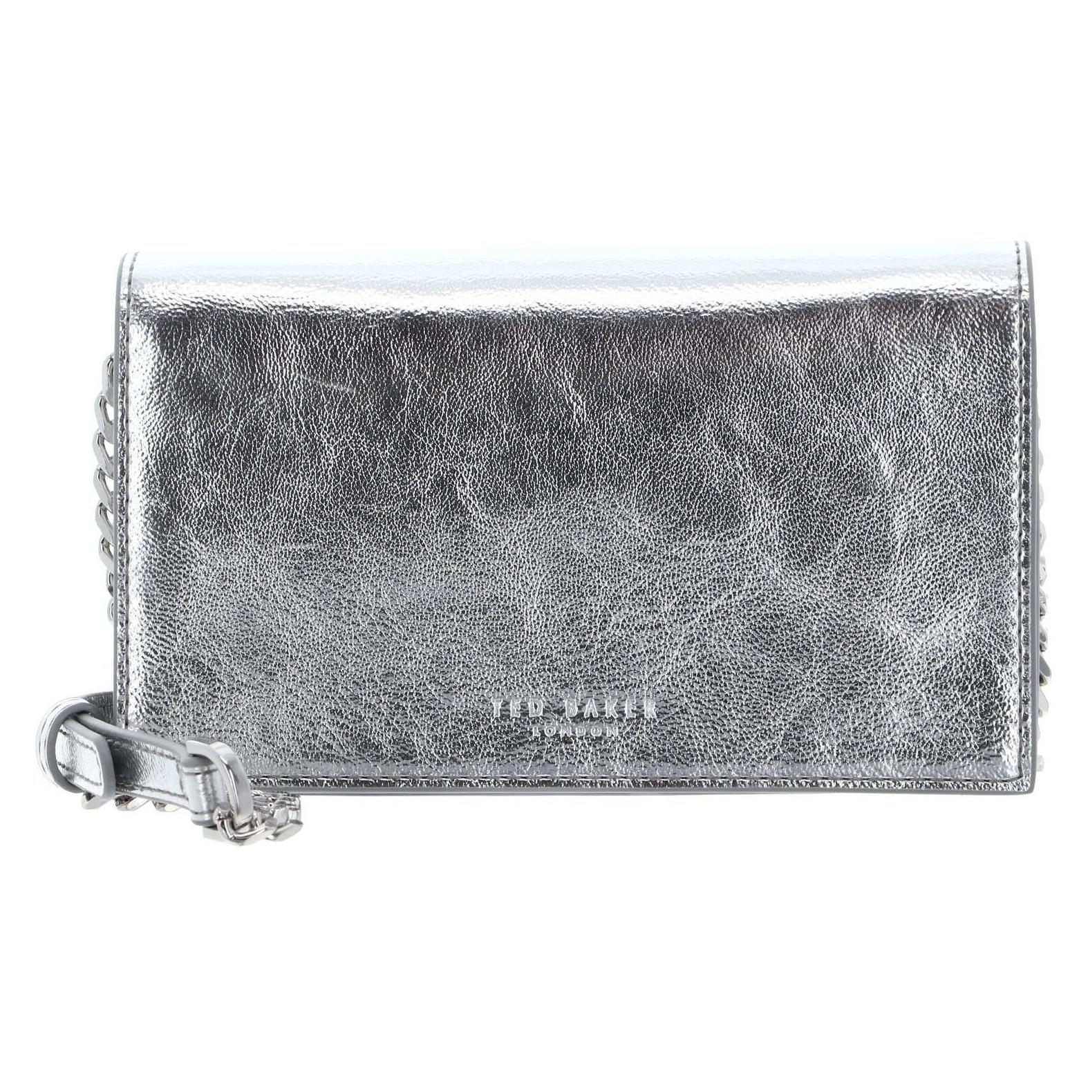 Ted Baker, Damen, Handtasche, Mahiraa Crossbody Flapover Bag, Silber