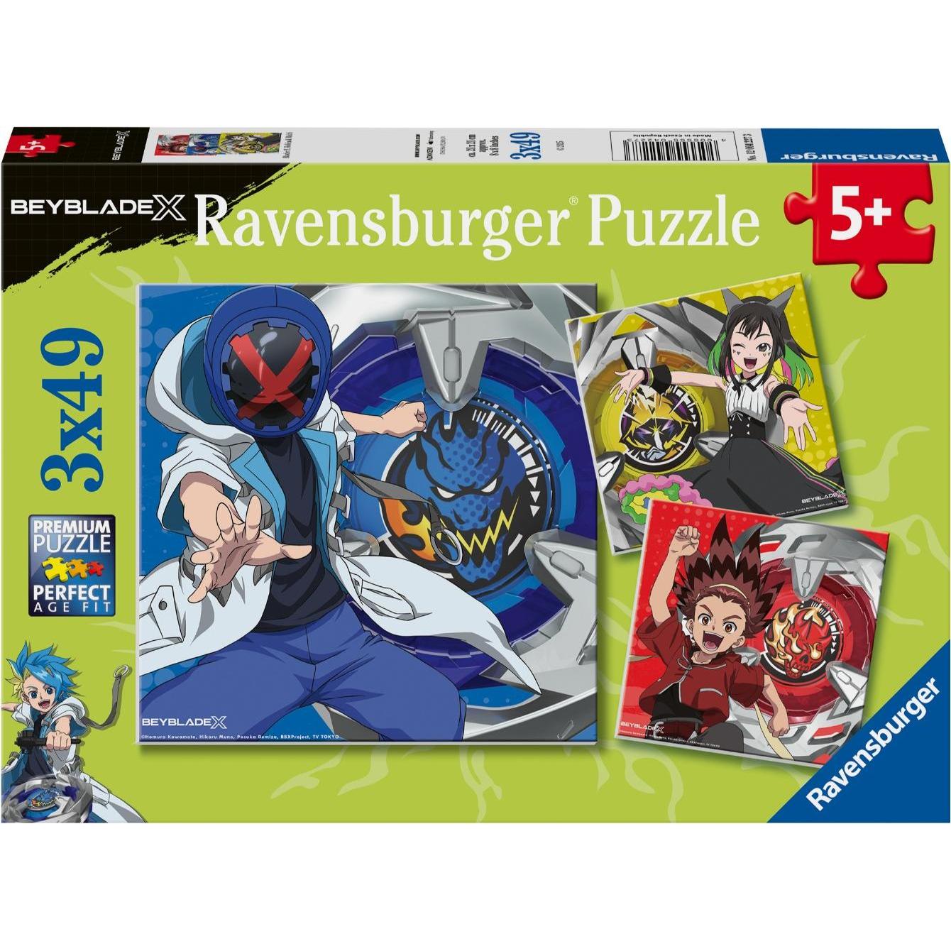 Ravensburger Puzzle 3x49 pezzi - Beyblade (49 pezzi)