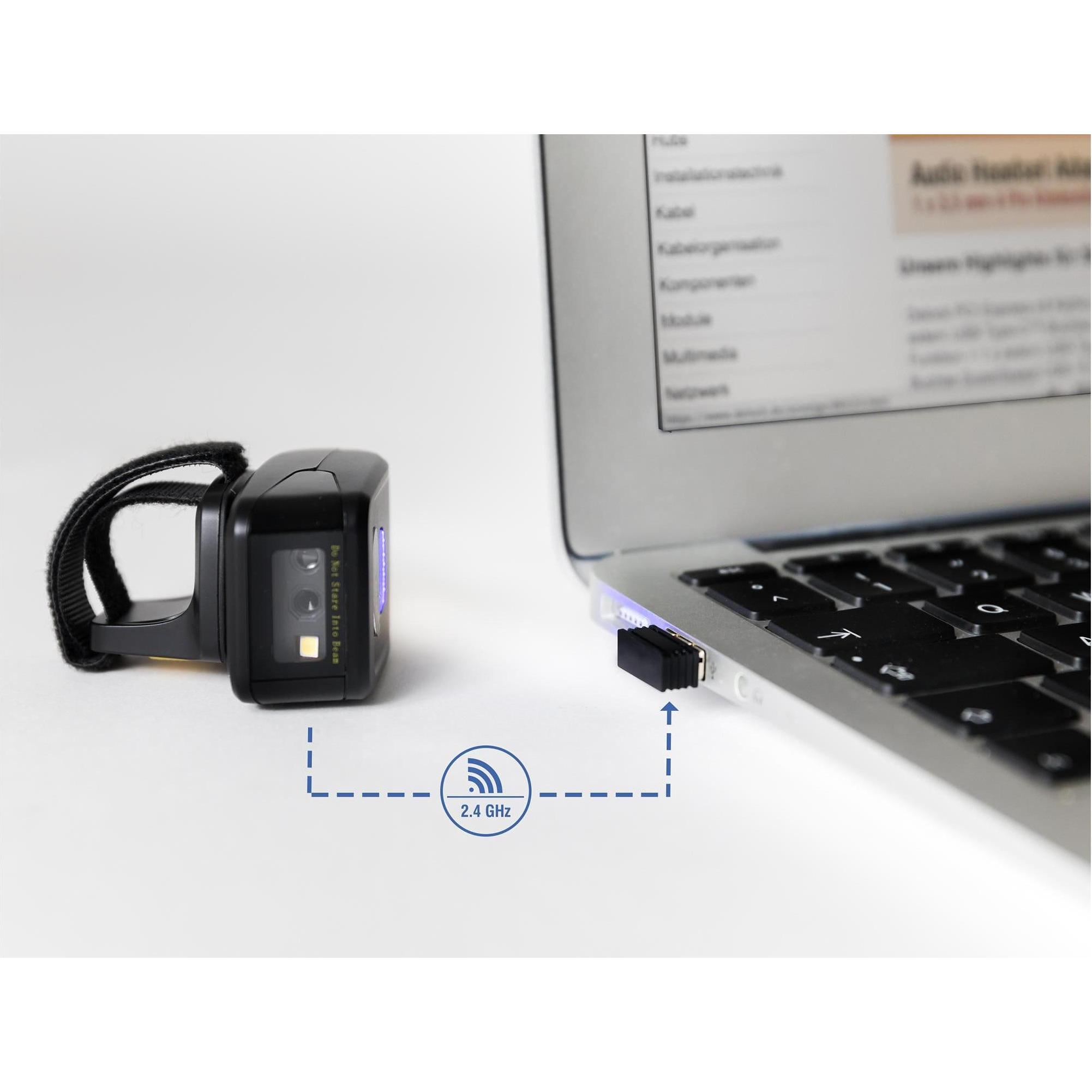 Thumbnail - Delock USB 2,4 GHz Dongle für Wireless Barcodescanner, Barcode-Scanner, Schwarz
