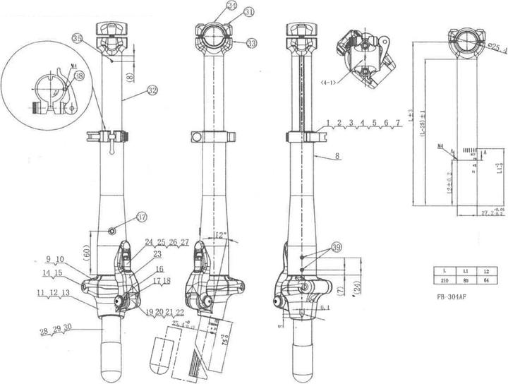 Actual product image Btwin Vorbau Klappbar fuer Velo / Faltrad