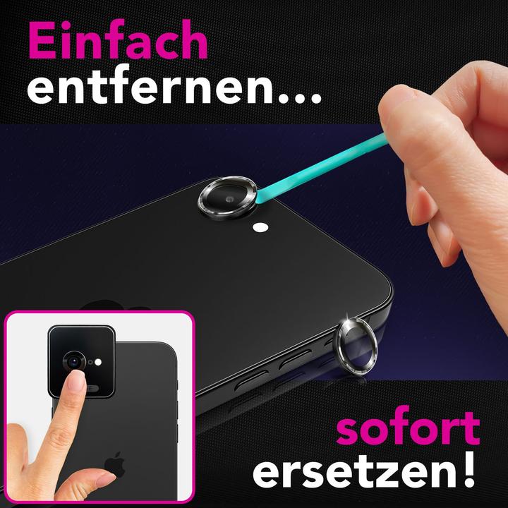 Immagine prodotto Nalia Focus.Pro CLX - Kameraschutz Linsenglas Reflexionsfrei - Camera Lens Protector (1 Pezzo/i, Apple iPhone 16e)
