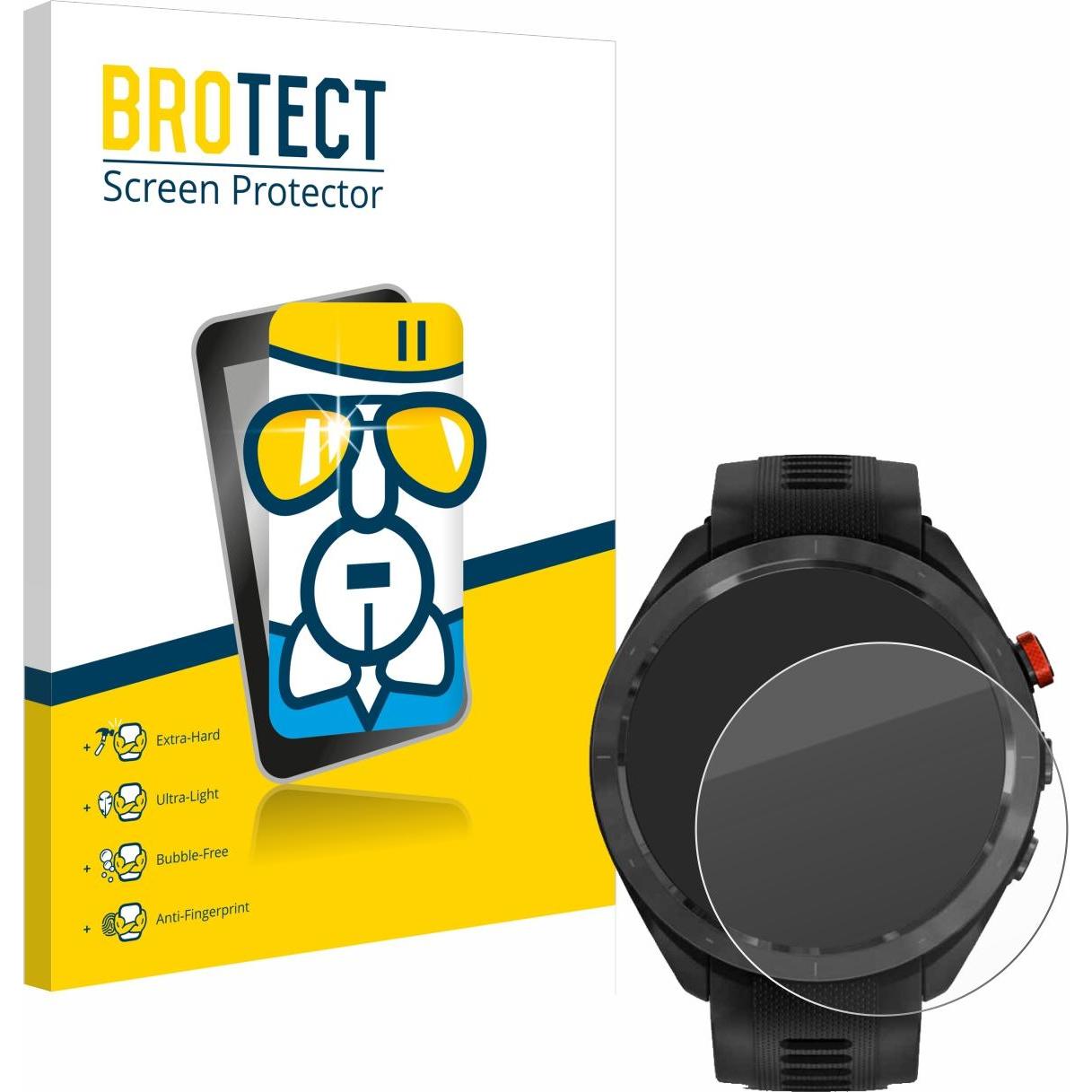BROTECT AirGlass Panzerglasfolie, Smartwatch Schutzfolie, Transparent