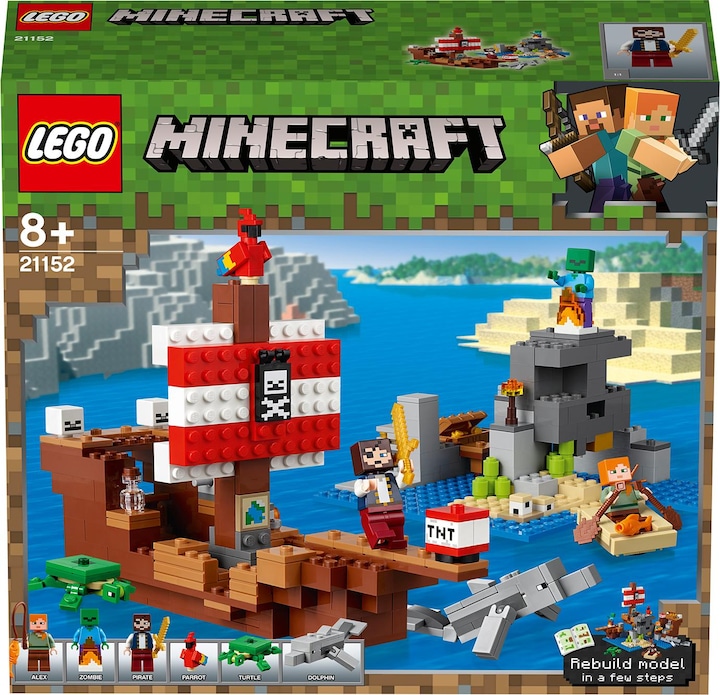 Immagine prodotto LEGO L'avventura della nave pirata (21152, LEGO Minecraft)