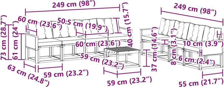 Produktbild vidaXL Outdoor-Sofa