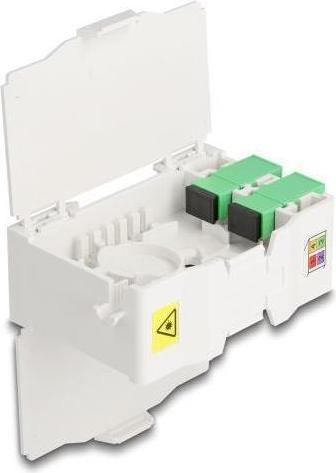 Produktbild Delock LWL Anschlussdose für Hutschiene mit Spleisshalter (Spleissbox)