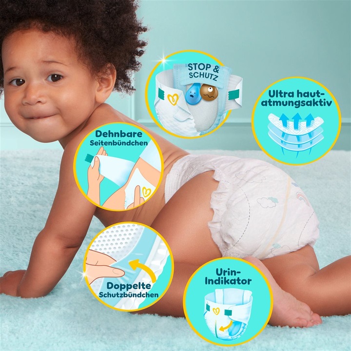 Immagine prodotto Pampers Premium Protection (Dimensione 4, Pacco trasportabile, 39 Pezzo/i)