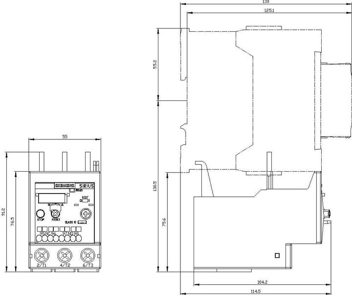 Actual product image Siemens Overload relay 3RU2136-4RD0 1 pc.