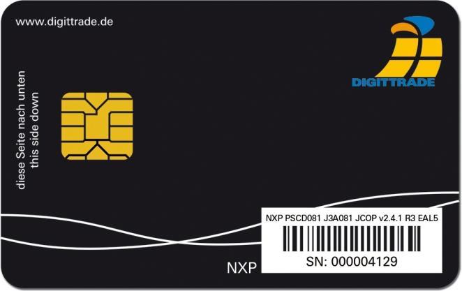 Produktbild Digittrade SMARTCARD NXP J3D081 JCOP v2.4.1 R2 fuer die HIGH SECURITY Festplatte HS256S BSI CC EA...