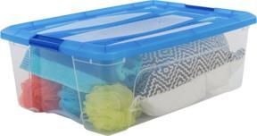 Actual product image Iris Clear NTB Storage Box 30.0 l transparent, blue 39.5 x 57.5 x 20.5 cm (30 l)