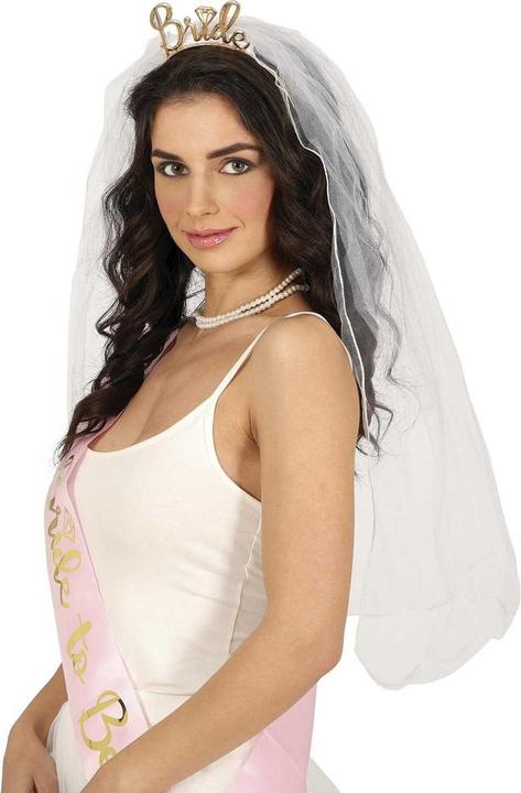 Actual product image Fiestas Guirca Plastic Bride Headband & Veil