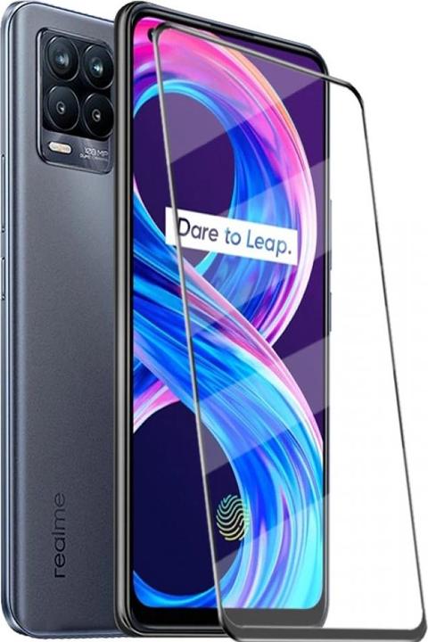 Actual product image Screenguard Realme 8 Pro Full Screen Protective Glass Film 2.5D 9H (1 pcs., Realme 8 Pro)
