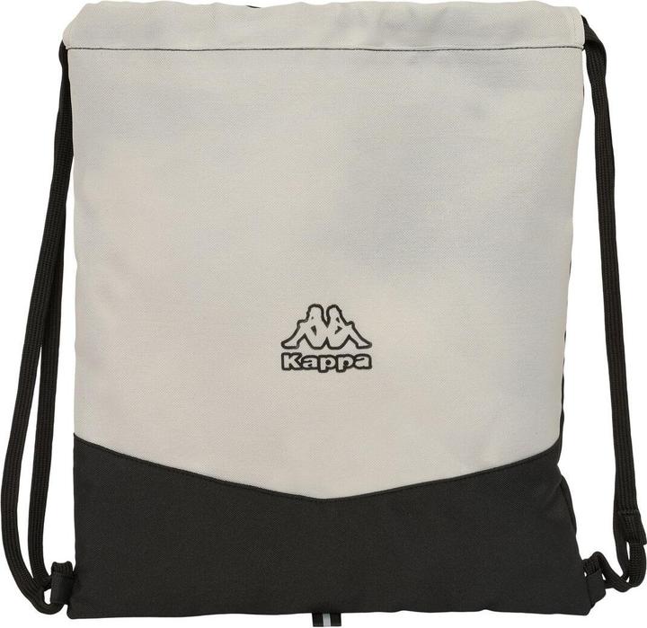 Kappa Rucksacktasche mit Bändern Grey Schwarz Grau 35 x 40 x 1 cm